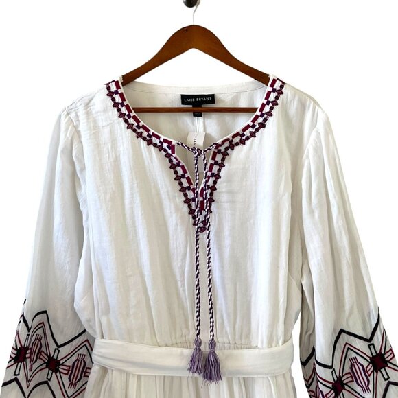 Lane Bryant NEW Embroidered Bohemian Midi Dress Size 20P - Picture 4 of 16